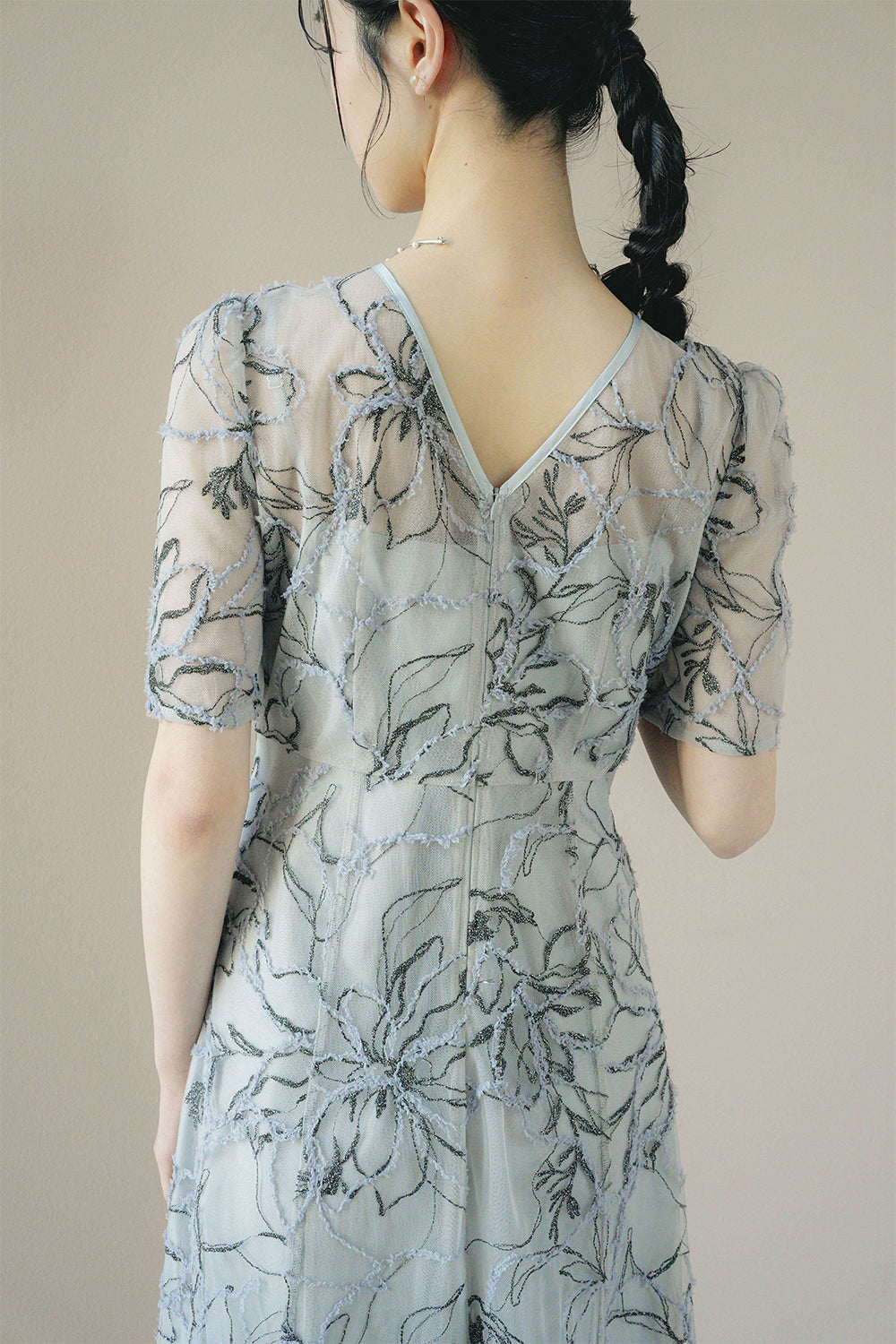 kaene  エンブロイダリーモールレースドレス / 101187 | モデル身長170cm　着用サイズM(38)