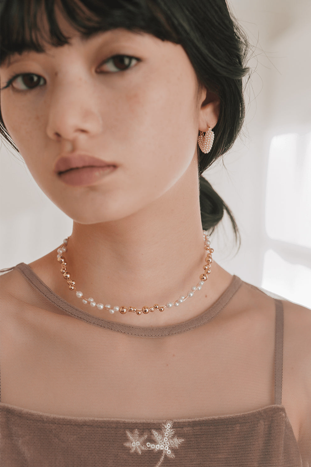 kaene　ミニパールハートピアス / 031887