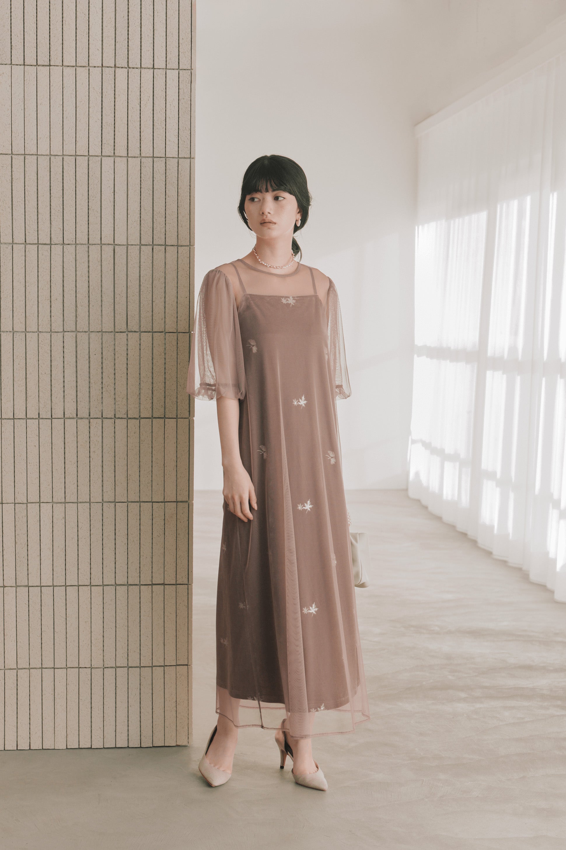 kaene 刺繍ベロアチュールドレス 101130 結婚式 披露宴 オケージョンドレス