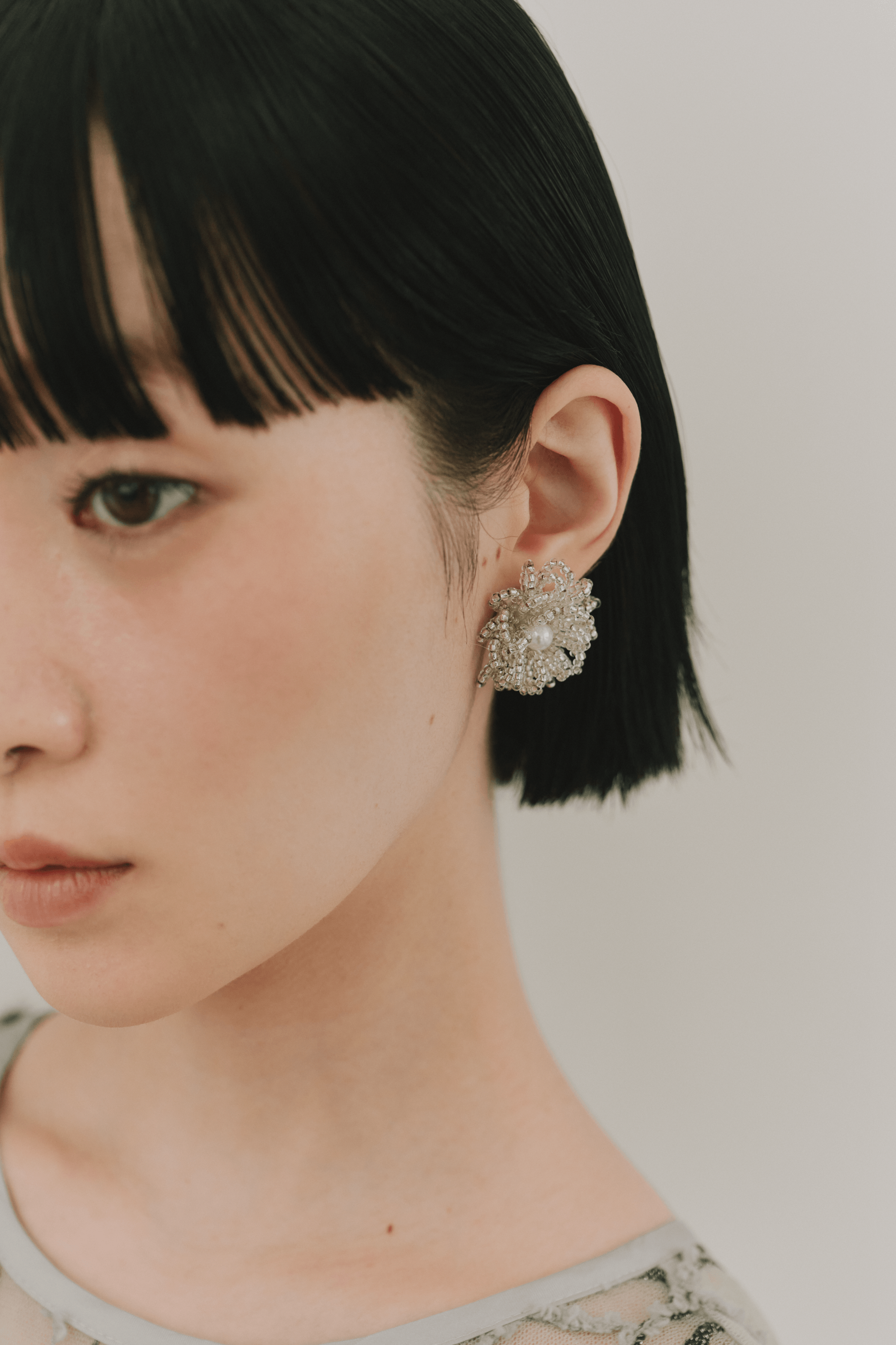 kaene　ブロッサムシャインイヤリング / 032007 結婚式用イヤリング | silver