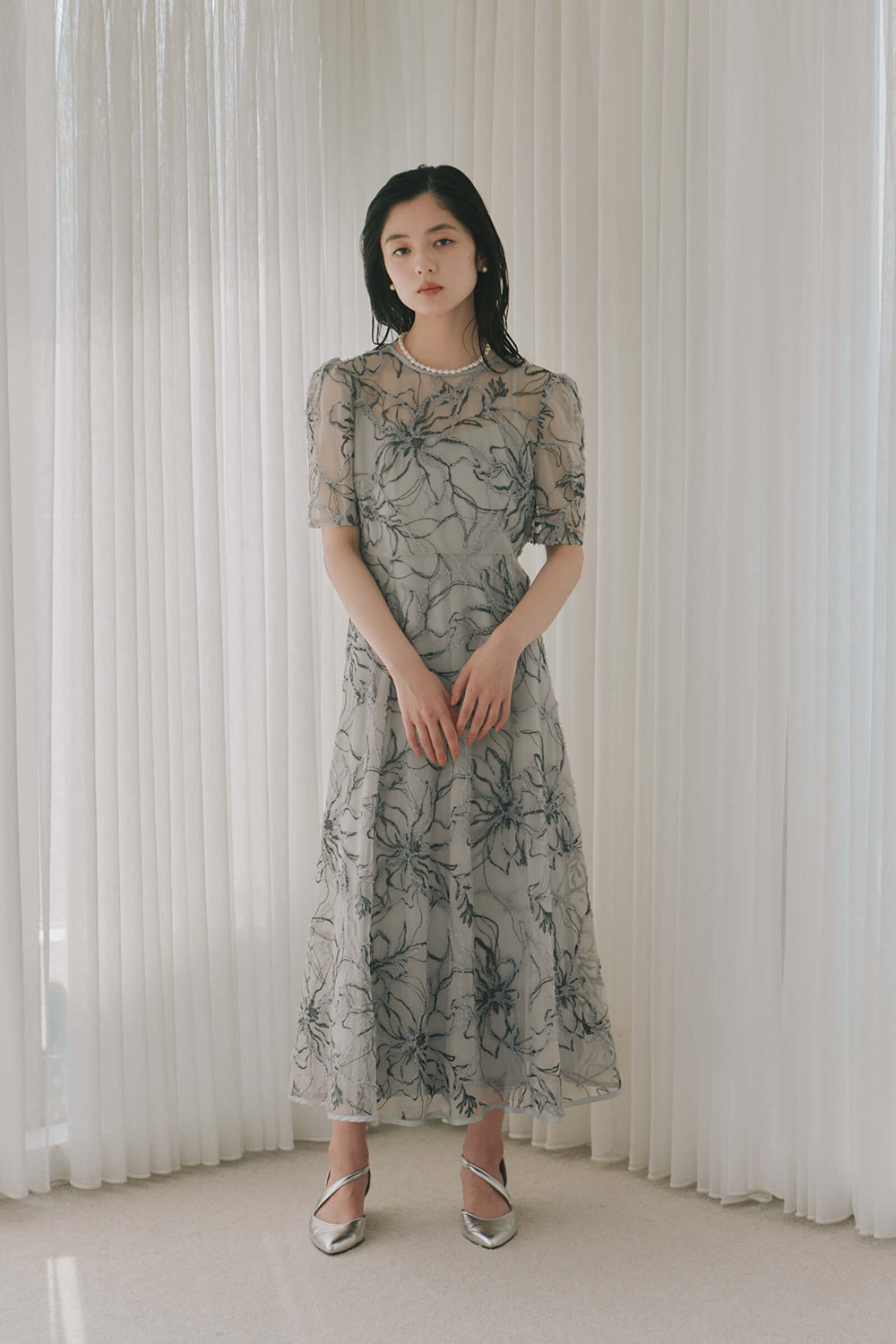 kaene エンブロイダリーモールレースドレス / 101187 結婚式パーティー