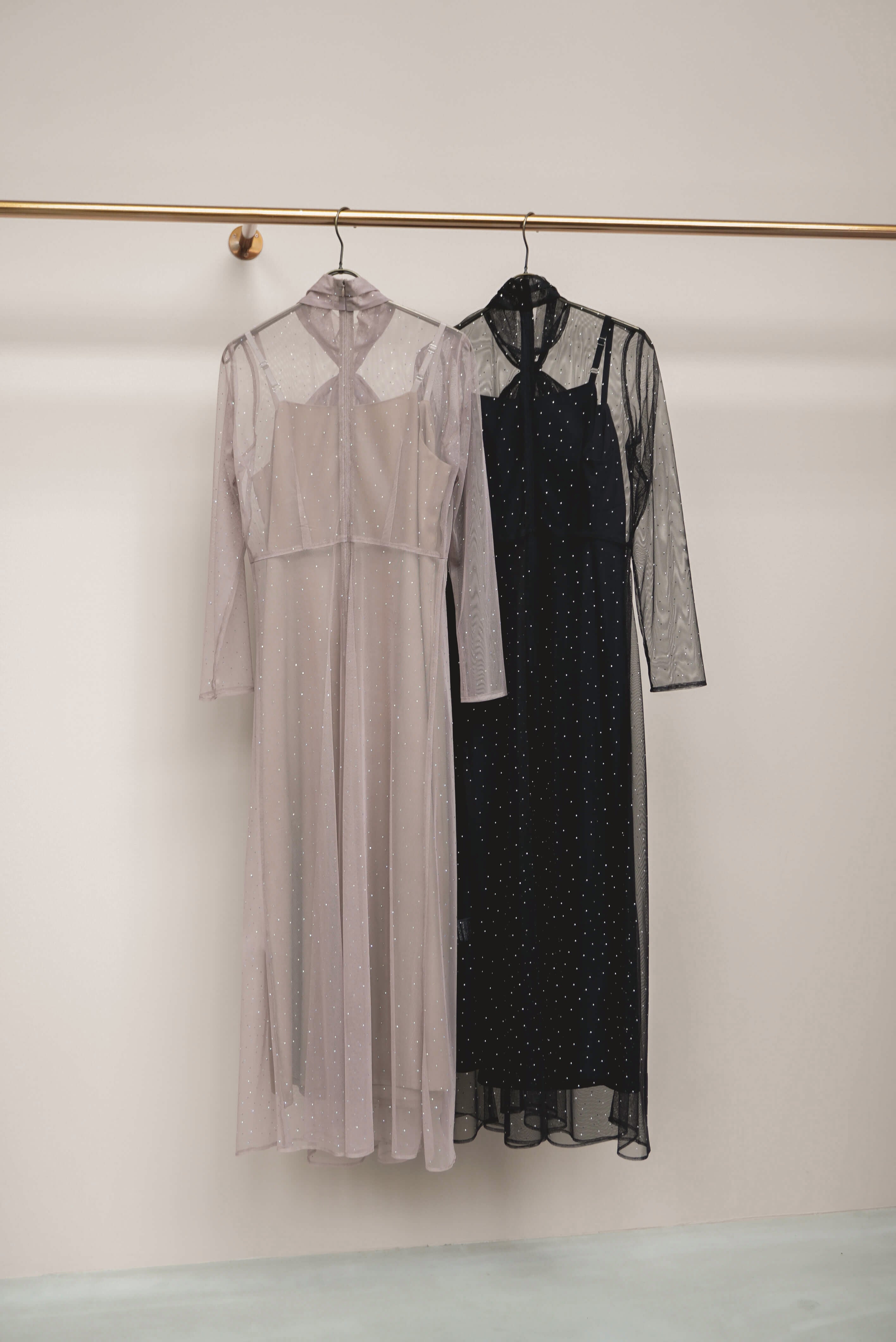 kaene ラインストーンボウタイドレス / 100929 結婚式パーティーワンピース
