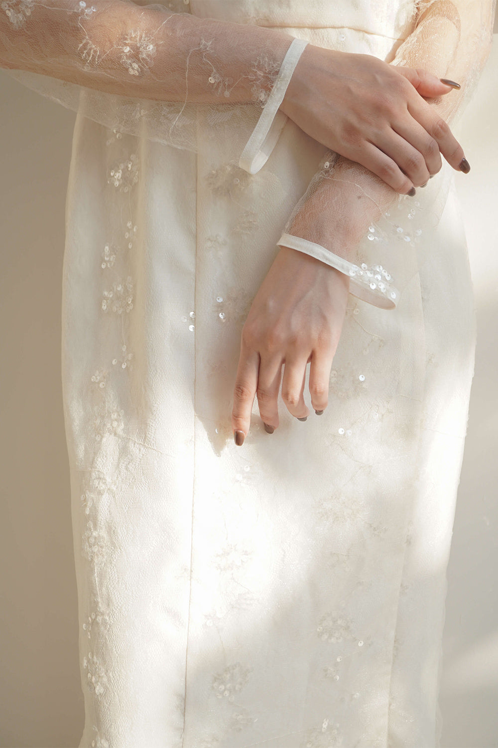 シュリンクレースマーメイドドレス［white collection］（ドレス