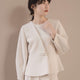 kaene ハイストレッチブラウス / 010461 | モデル身長160cm　着用サイズ34