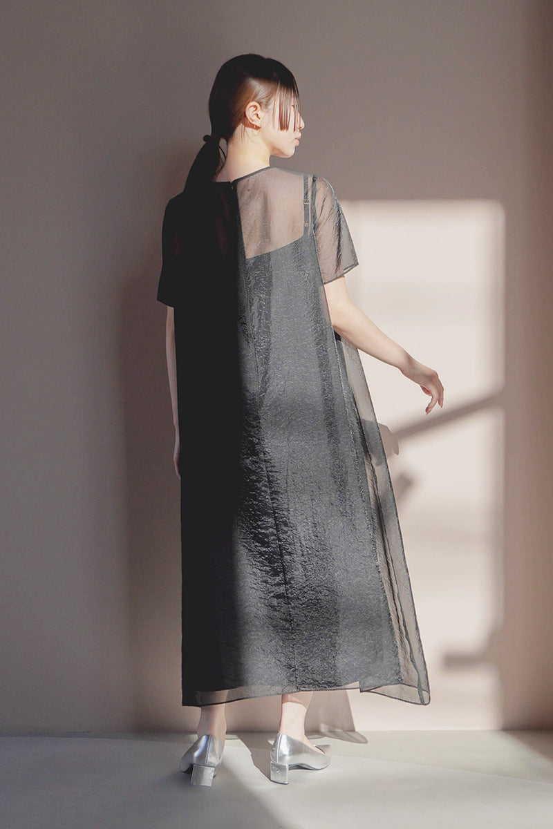 kaene公式オンラインストア シア―オーガンジーショートスリーブドレス 