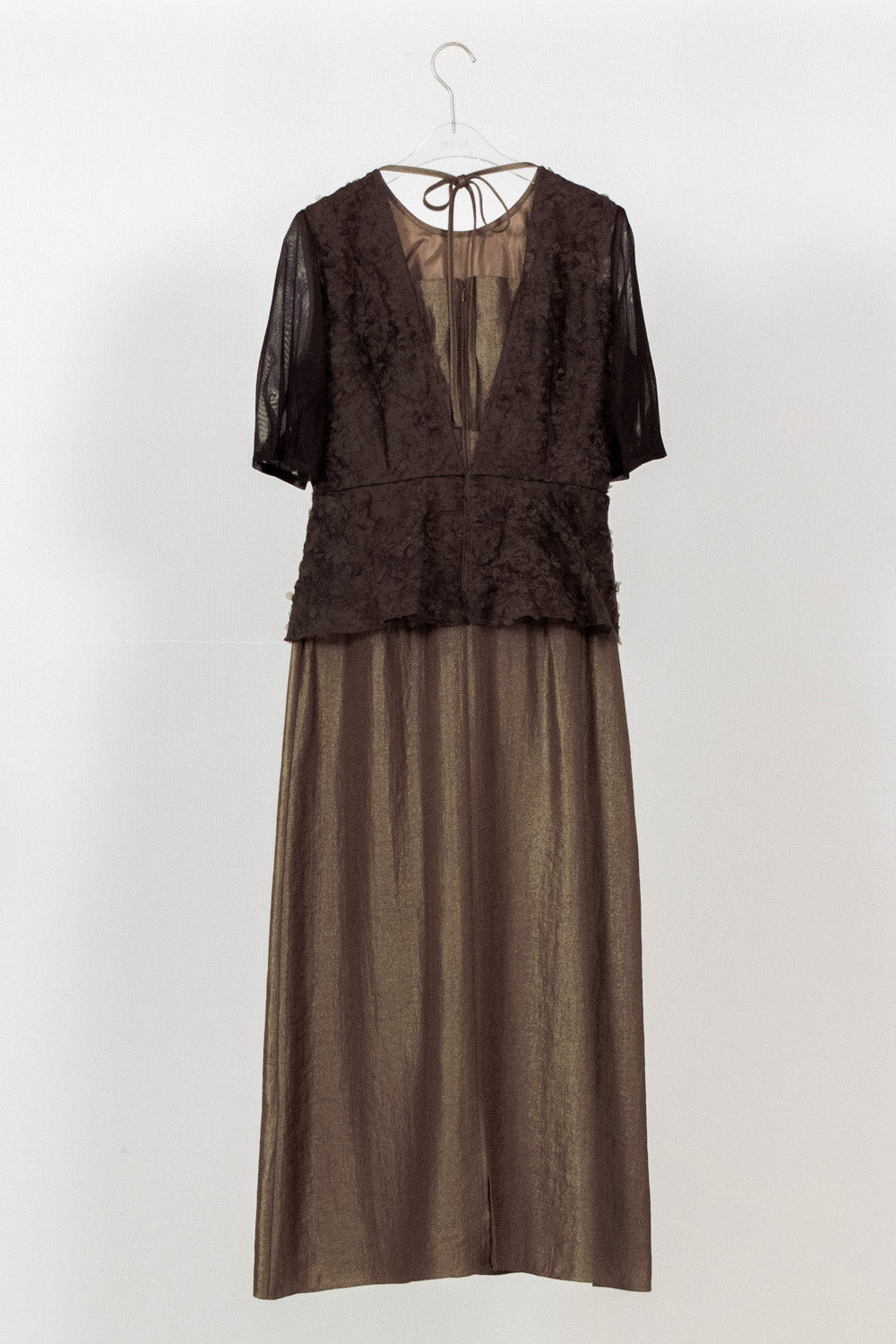 kaene  フラワーペタルレイヤードドレス / 101224 結婚式用ゲストドレス brown | brown