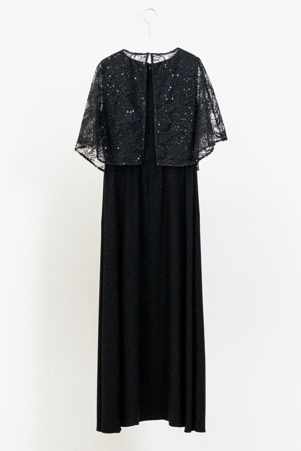 kaene  レースケープセットドレス / 101210 結婚式用ゲストドレス black | back