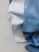 kaene ジャガードレースギャザードレス / 100878 | ブルーのぺチコートはブルーグレー系の色味です