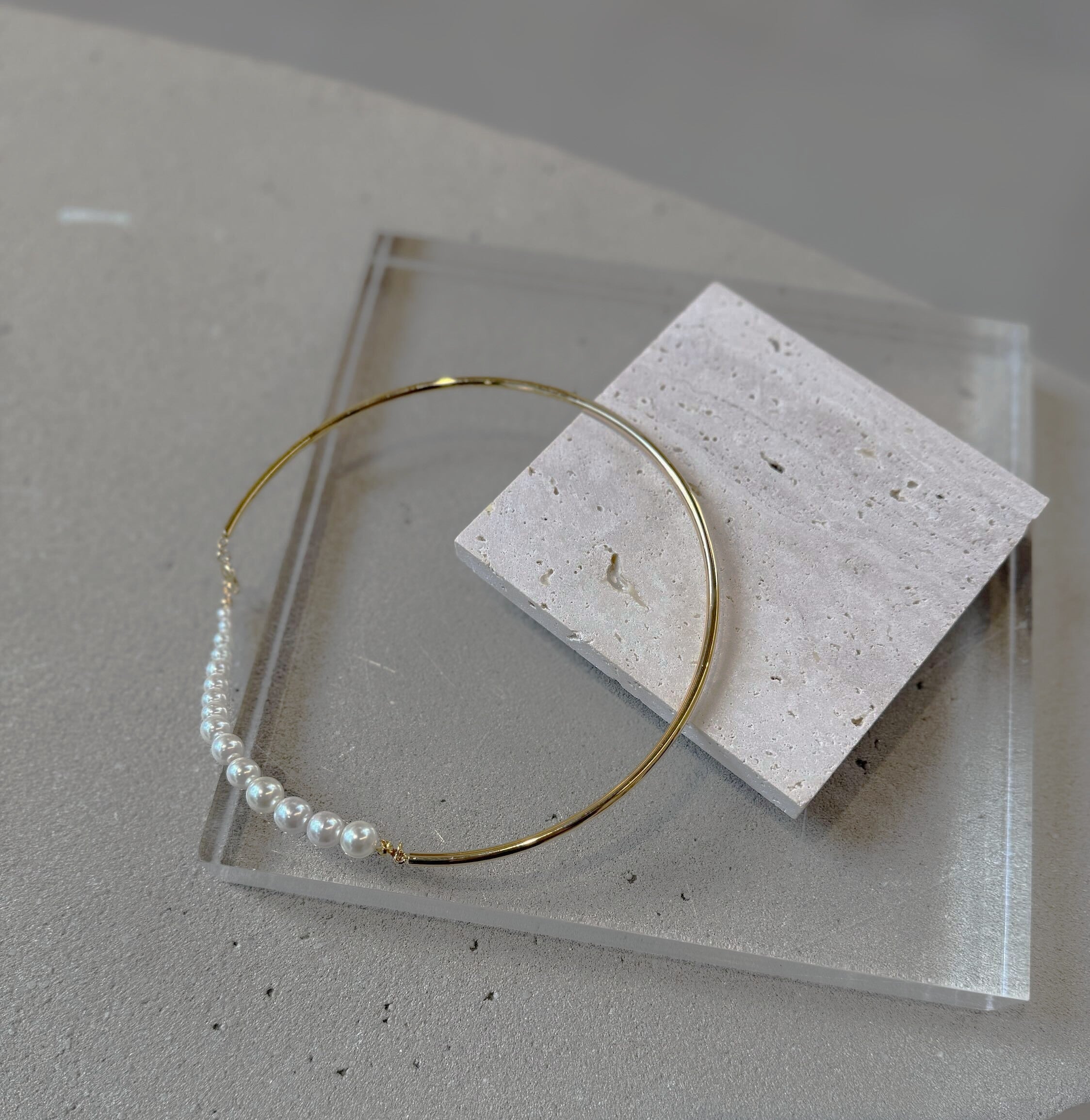 セミサークルパールネックレス / 032005