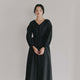 kaene ボリュームスリーブAラインドレス / 101157 | モデル身長165cm 着用サイズS(36)