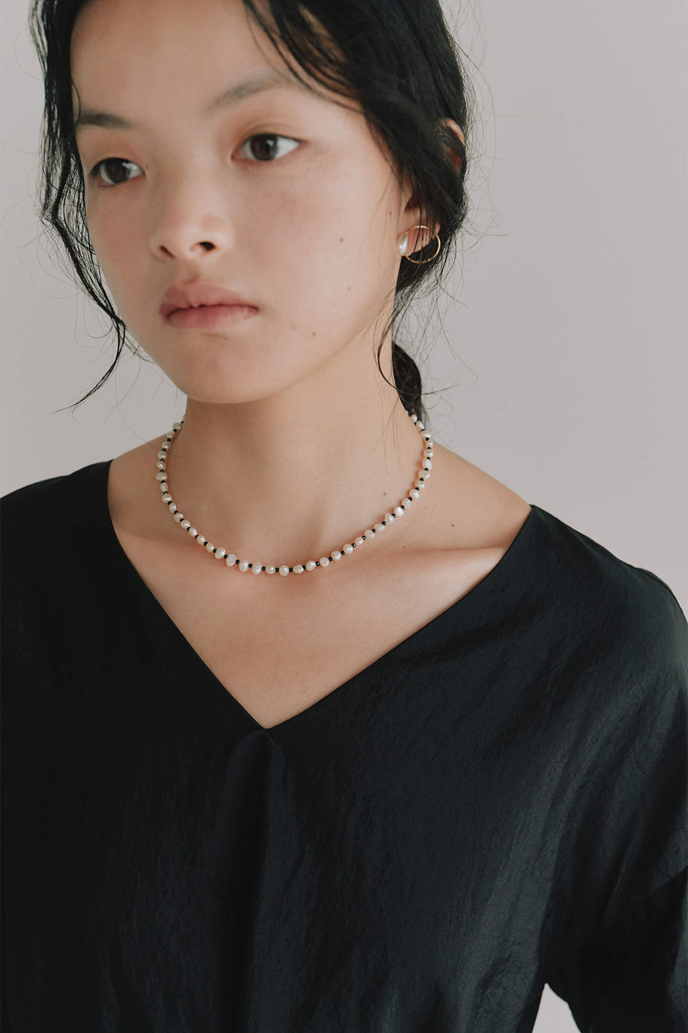 パールストーンショートネックレス / 031905