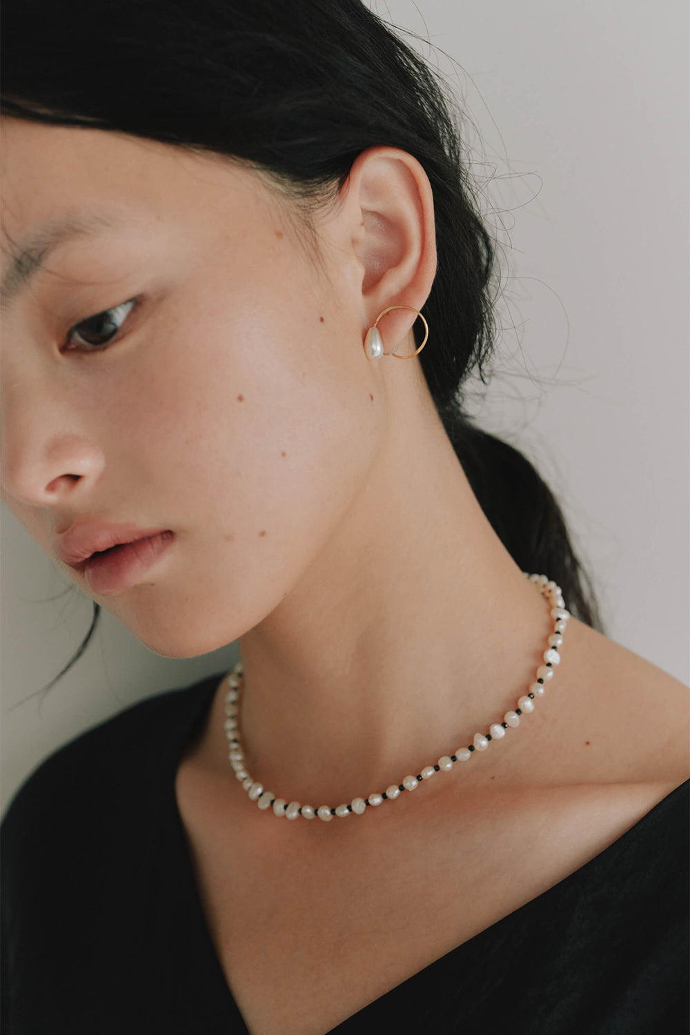 ラウンドパールイヤーカフ / 031786