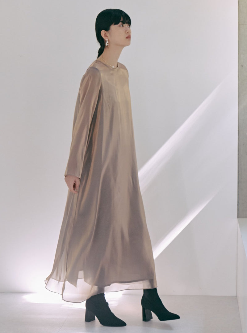 kaene　ラメシャンブレードレス/100921 | モデル身長165cm　着用サイズ2