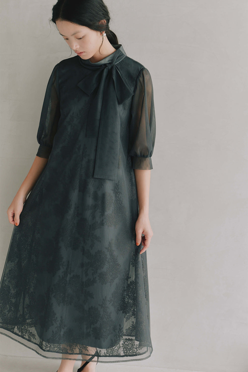 kaene公式オンラインストア チュールレースAラインドレス