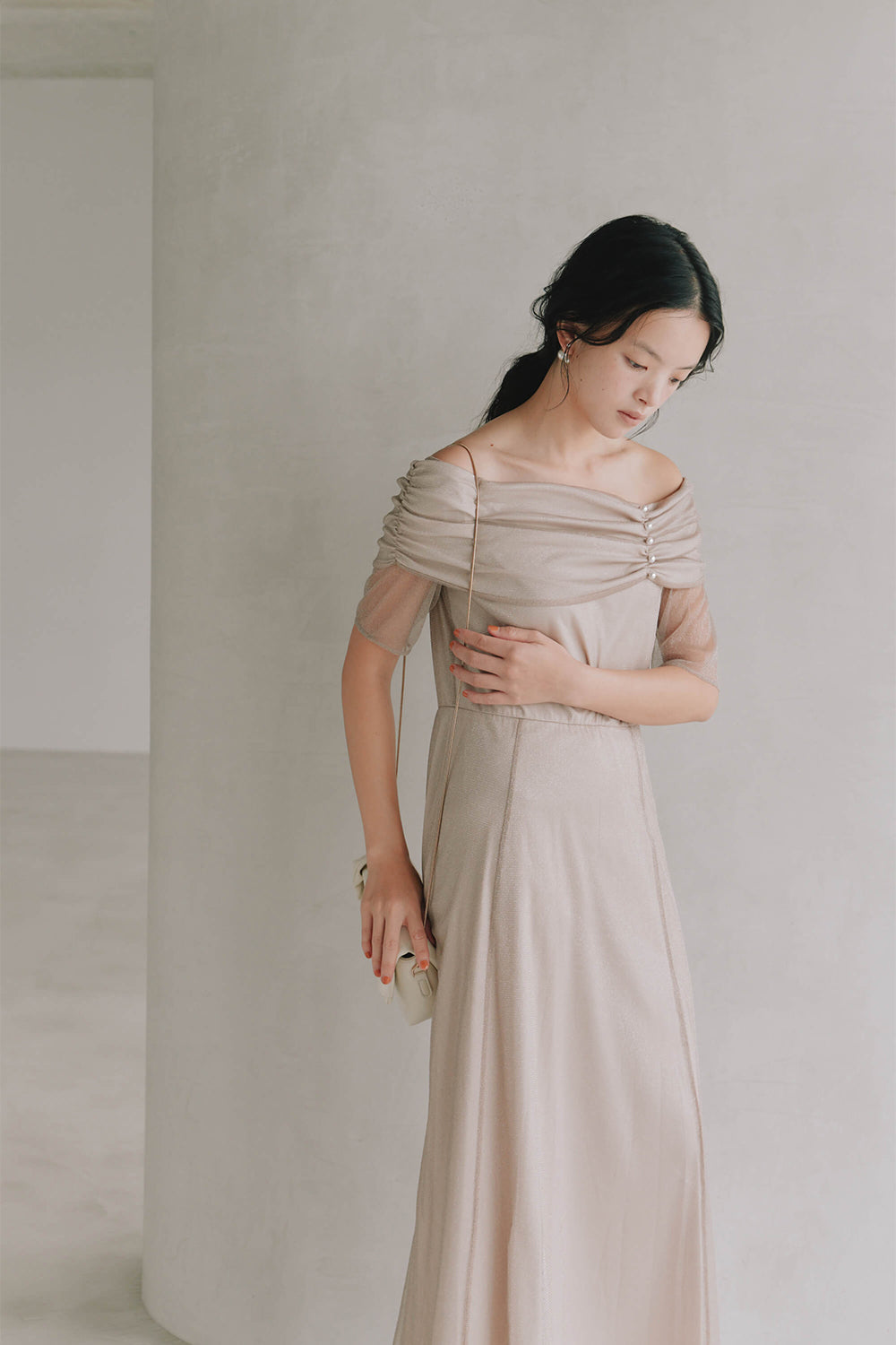 kaene公式オンラインストア エクラパールオフショルドレス / 101158