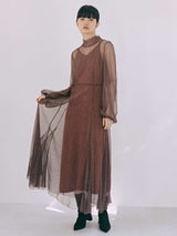 kaene　チュールマーメイドセットドレス / 100917 | モデル身長165cm　着用サイズ38