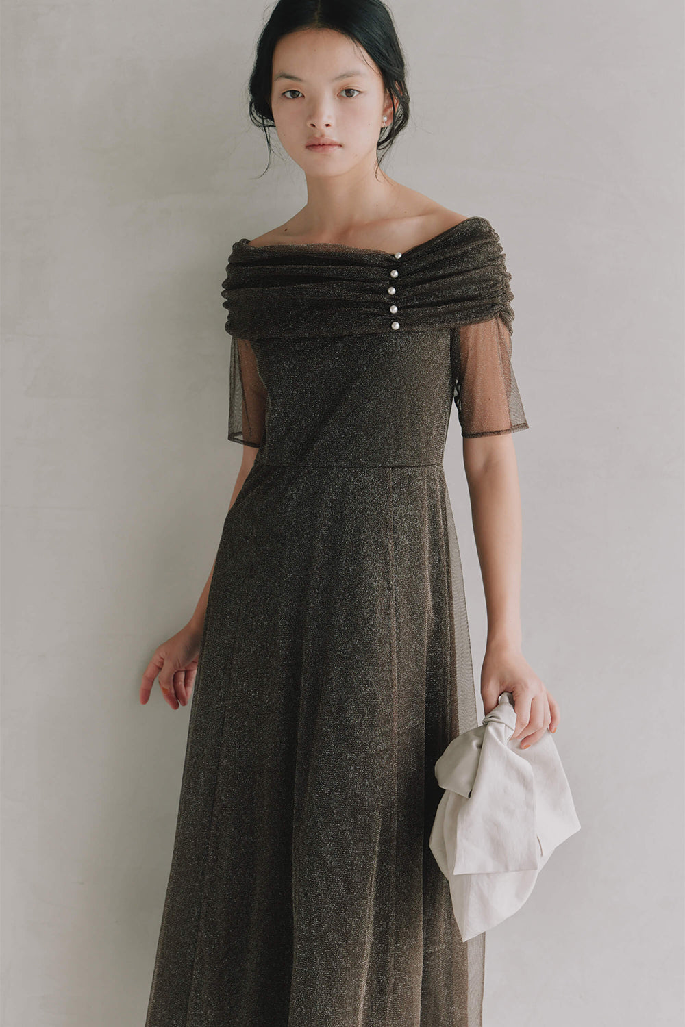 kaene公式オンラインストア エクラパールオフショルドレス / 101158