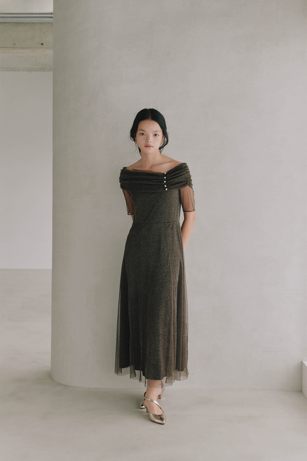 kaene公式オンラインストア エクラパールオフショルドレス / 101158