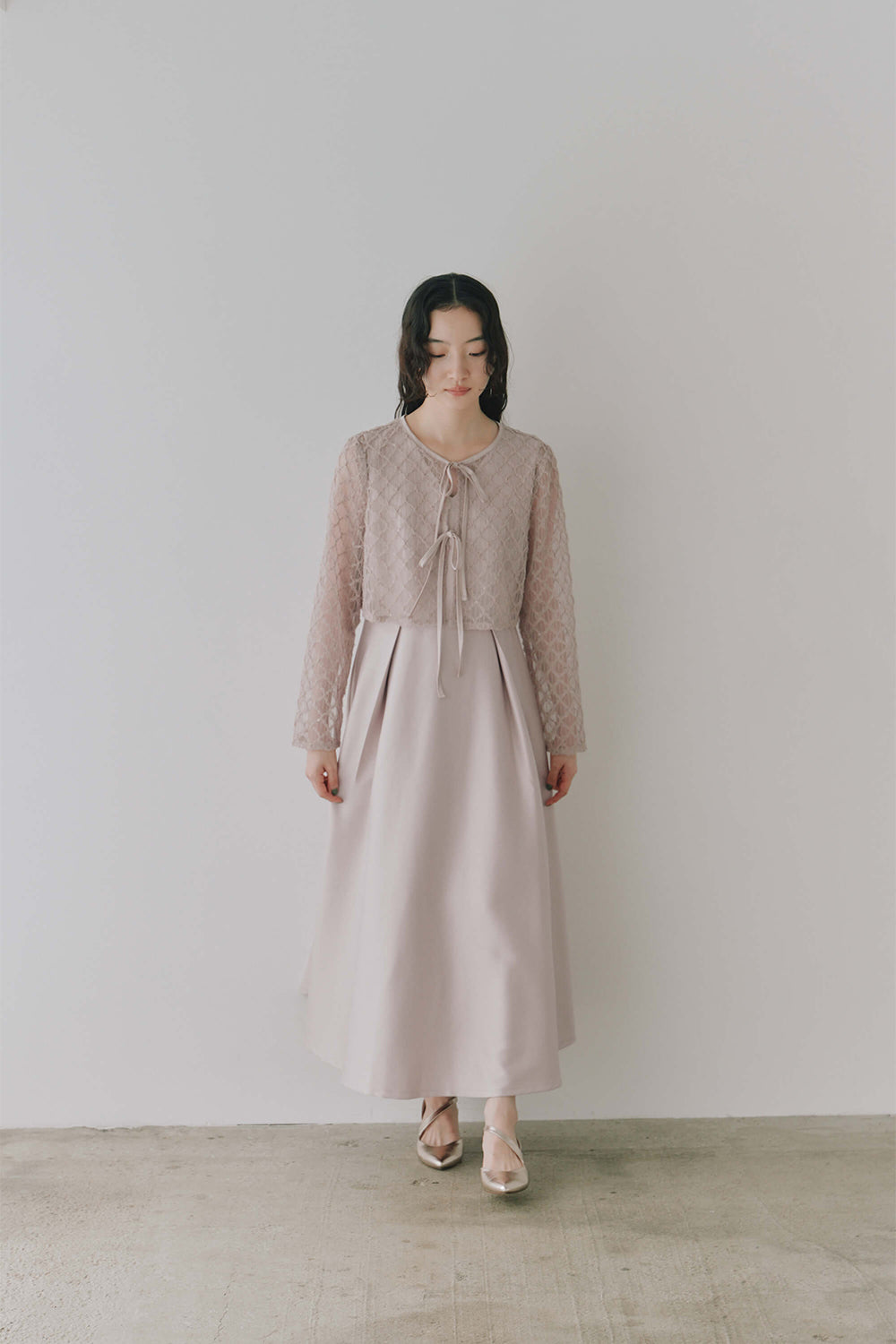 ◎◎専用◎◎【美品】kaene ボレロセットフレアドレス ブラック M kaene公式オンラインストア ボレロセットフレアドレス / 101138