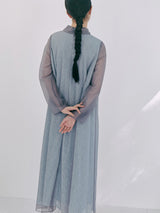 kaene　レース×チュールミックスドレス / 100911 | モデル身長165cm　着用サイズ2
