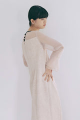 kaene　フラワージャガードドレス / 100910 | モデル身長165cm　着用サイズ38