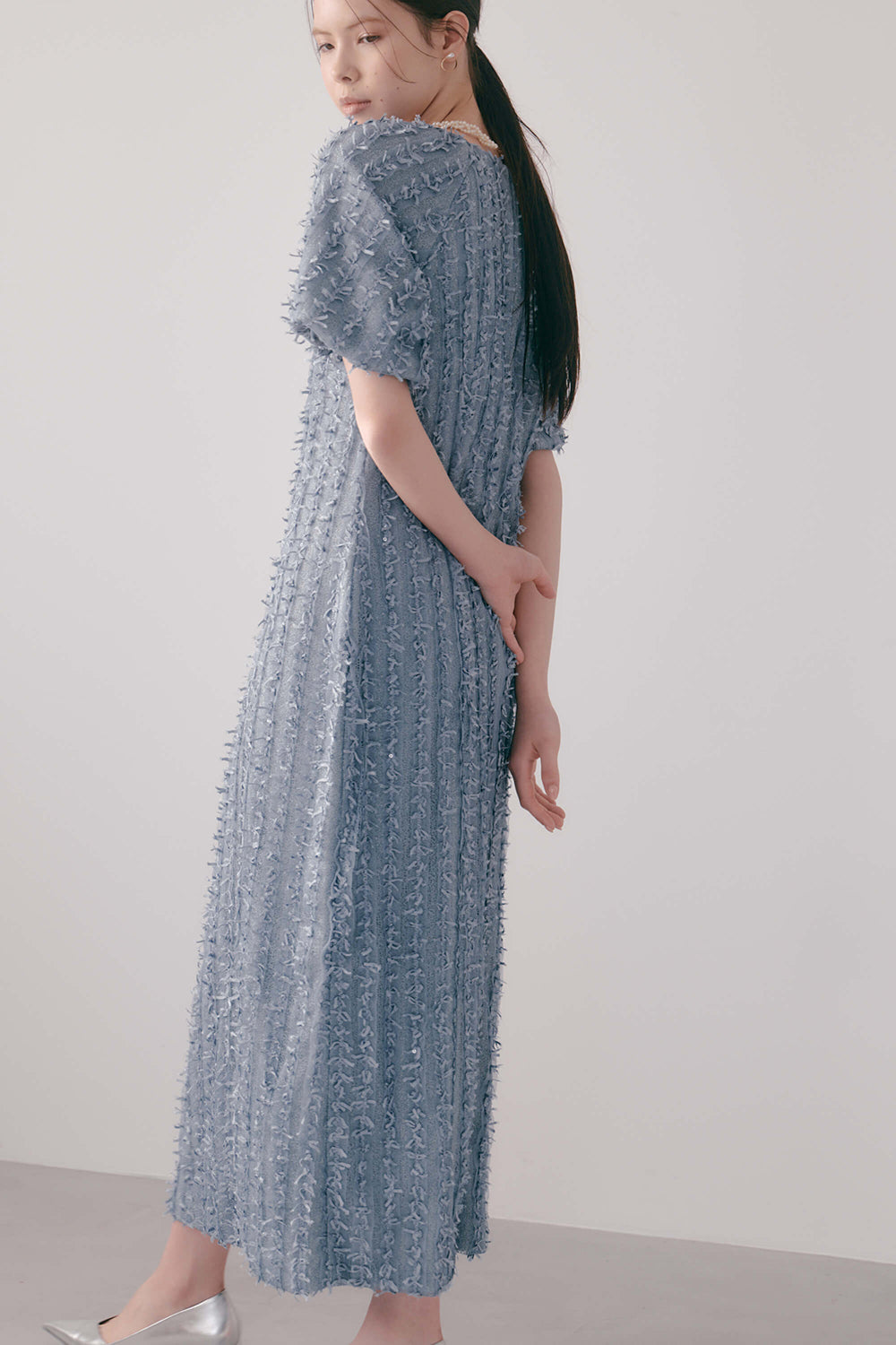 kaene公式オンラインストア ボリュームスリーブオールレースドレス  