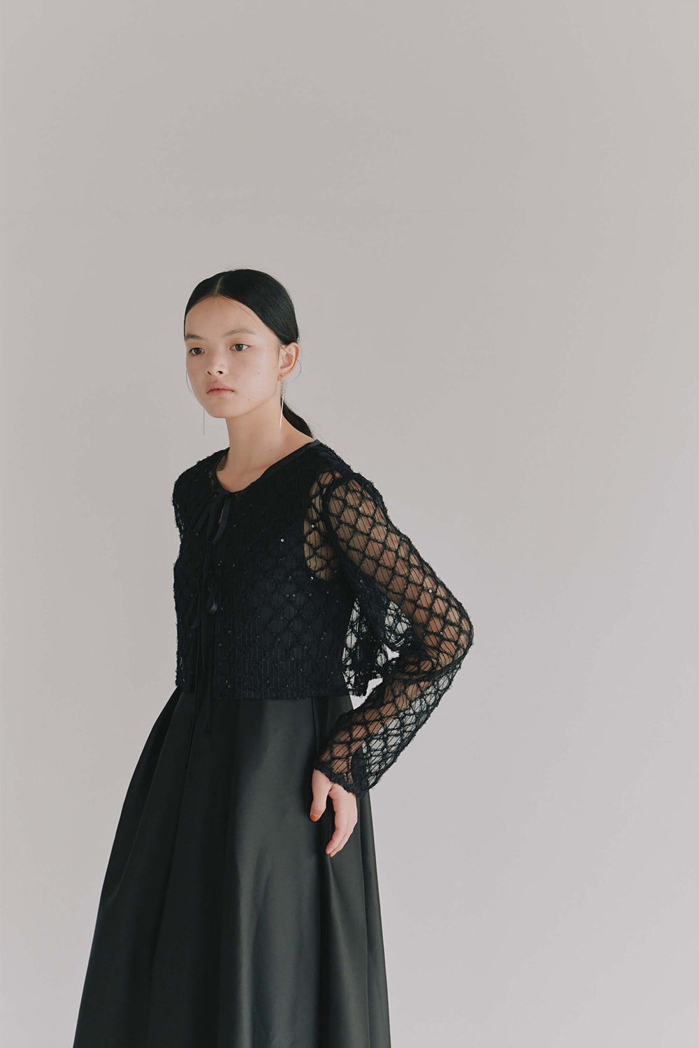 ◎◎専用◎◎【美品】kaene ボレロセットフレアドレス ブラック M kaene公式オンラインストア ボレロセットフレアドレス / 101138