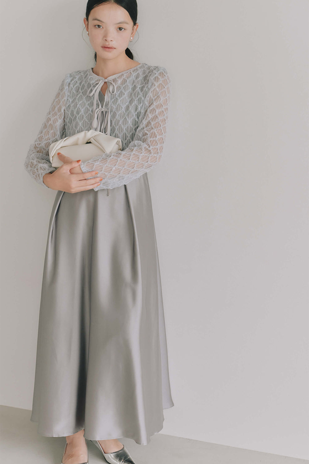 kaeneオケージョンドレス【お呼ばれドレス】 kaene ドレス kaene/デザインオーガンミックスドレス : ZOZOTOWN