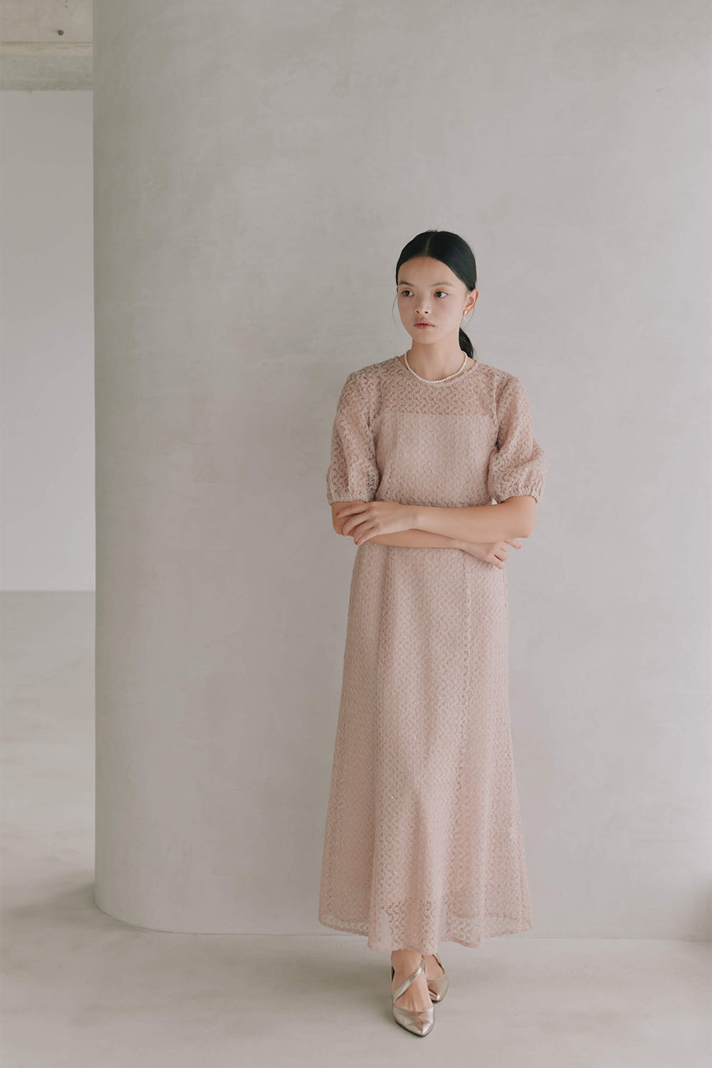 kaene公式オンラインストア スパンコールレースドレス / 101006