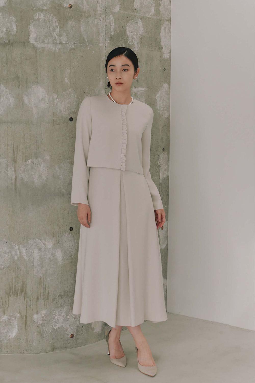 kaene公式オンラインストア シフォン合わせロングワンピース / 100647