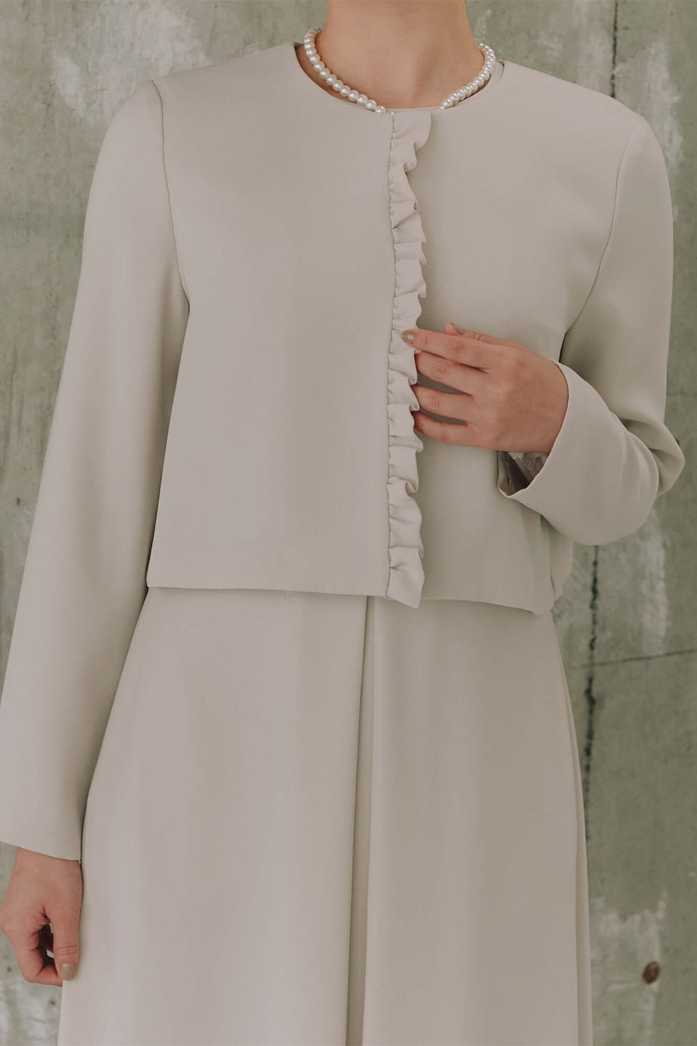 kaene公式オンラインストア シフォンフリルジャケット / 005312