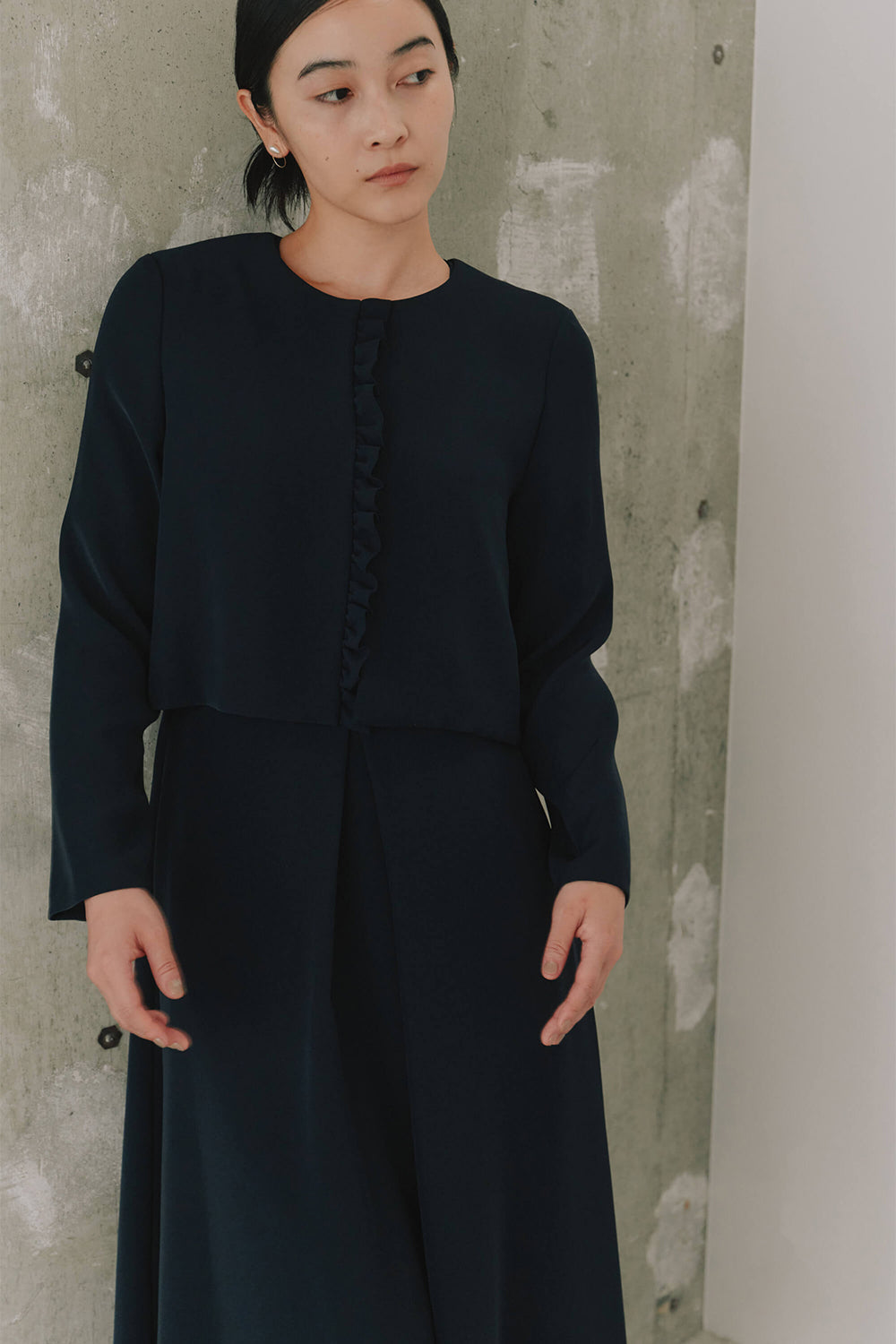 kaene公式オンラインストア シフォンフリルジャケット / 005312