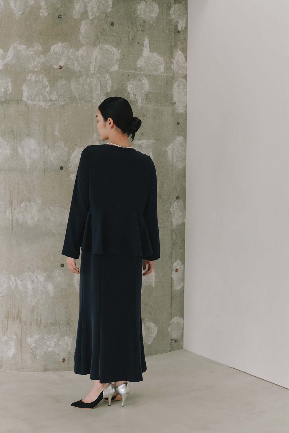 kaene フレアジャケットセットワンピース / 101057 | モデル身長162cm　着用サイズ38 ※navy着用