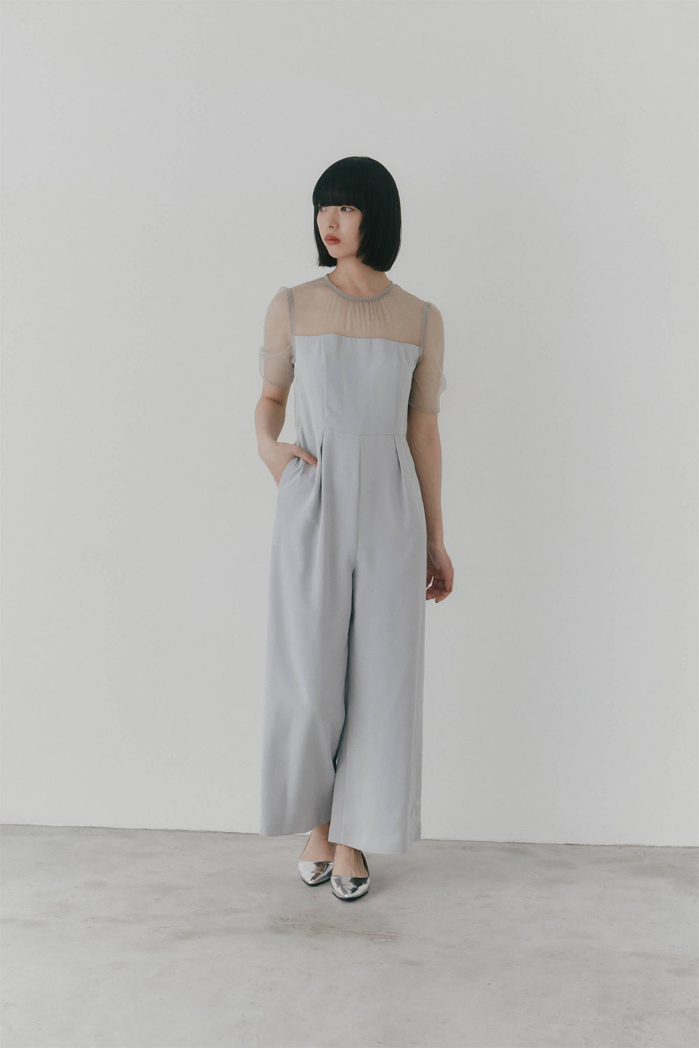 美品✨ kaene オールインワン チュールフリルパンツドレス カエン kaene オールインワン チュールフリルパンツドレス レディース