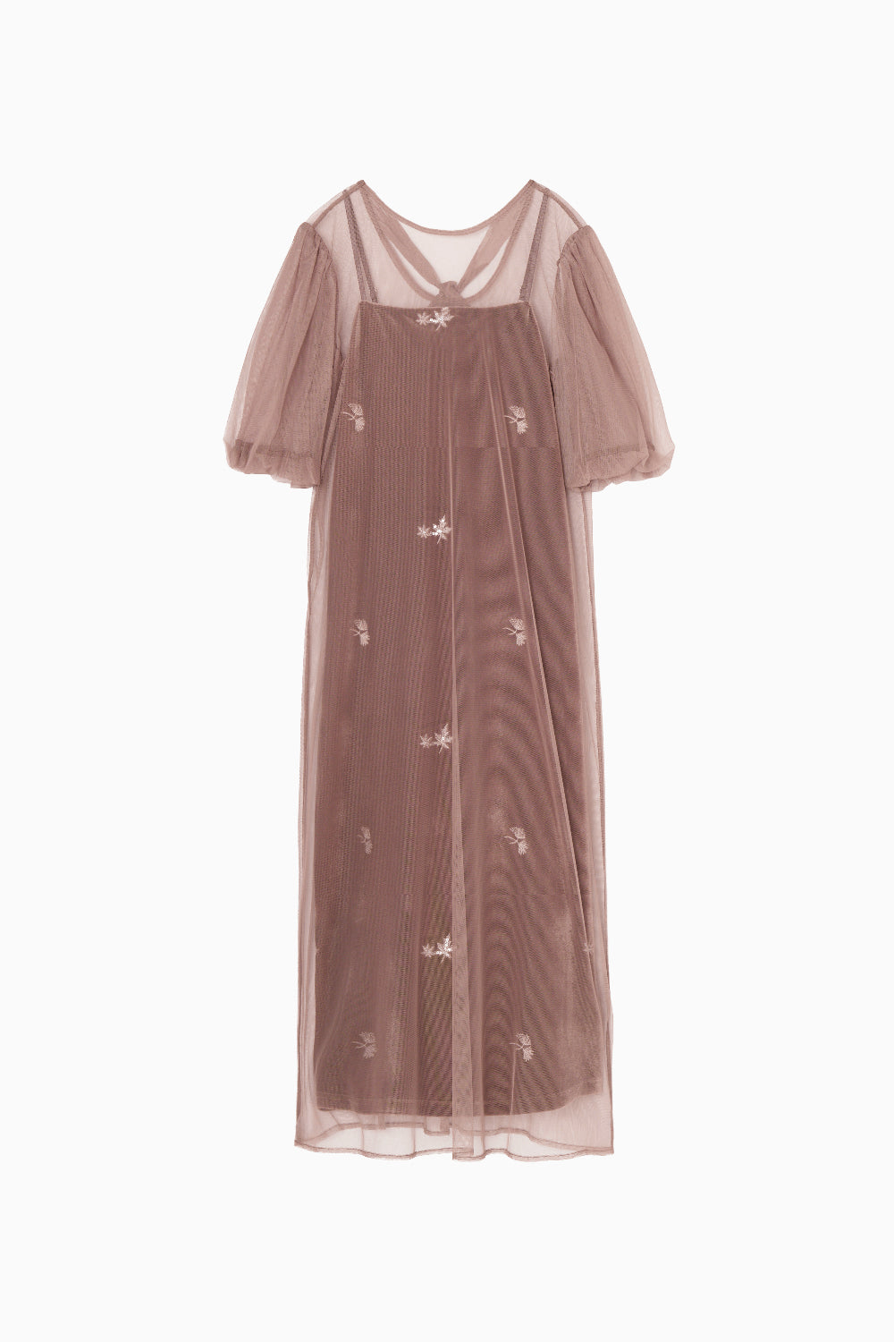 kaene 刺繍ベロアチュールドレス / 101130