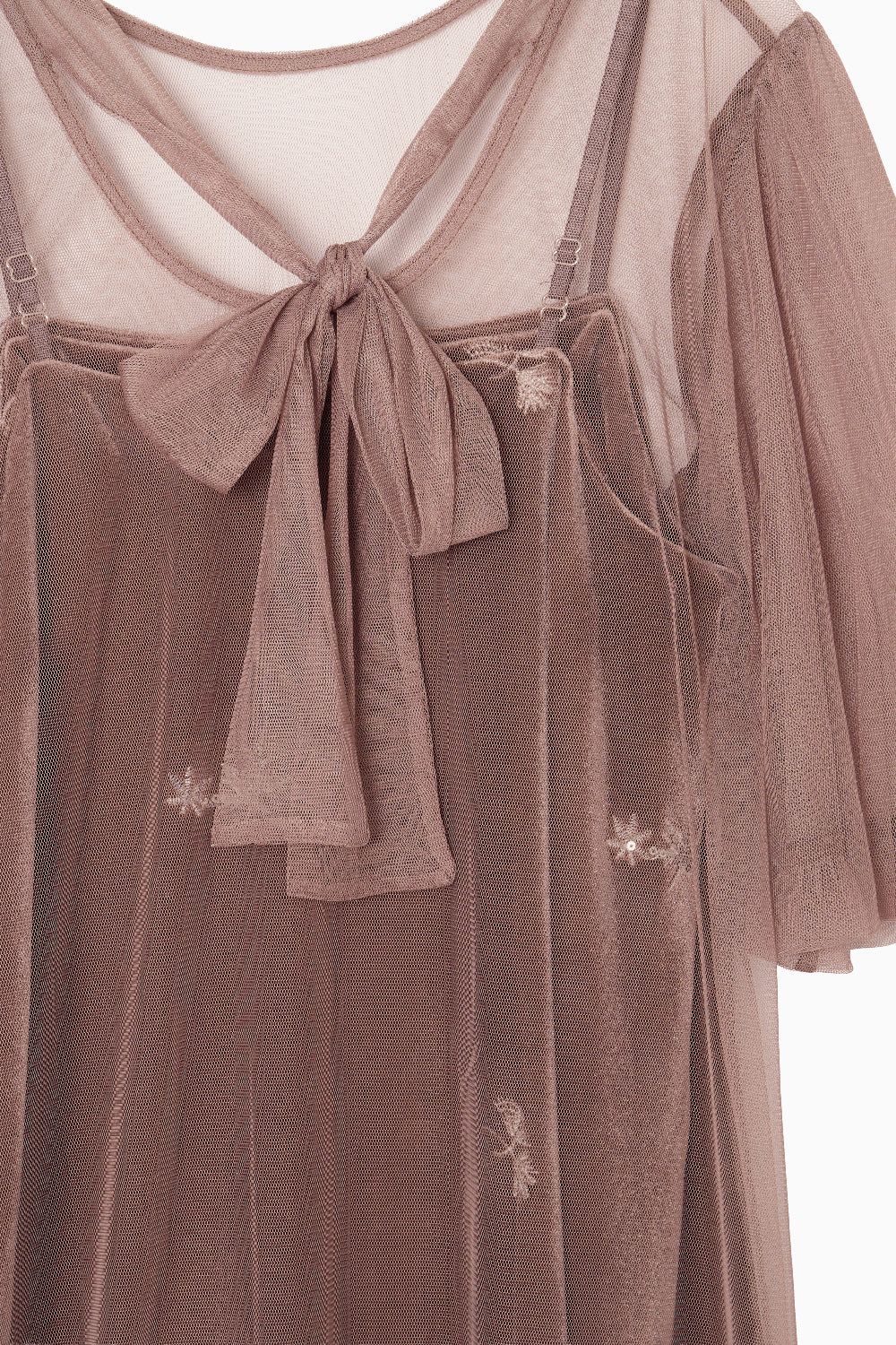 kaene 刺繍ベロアチュールドレス / 101130