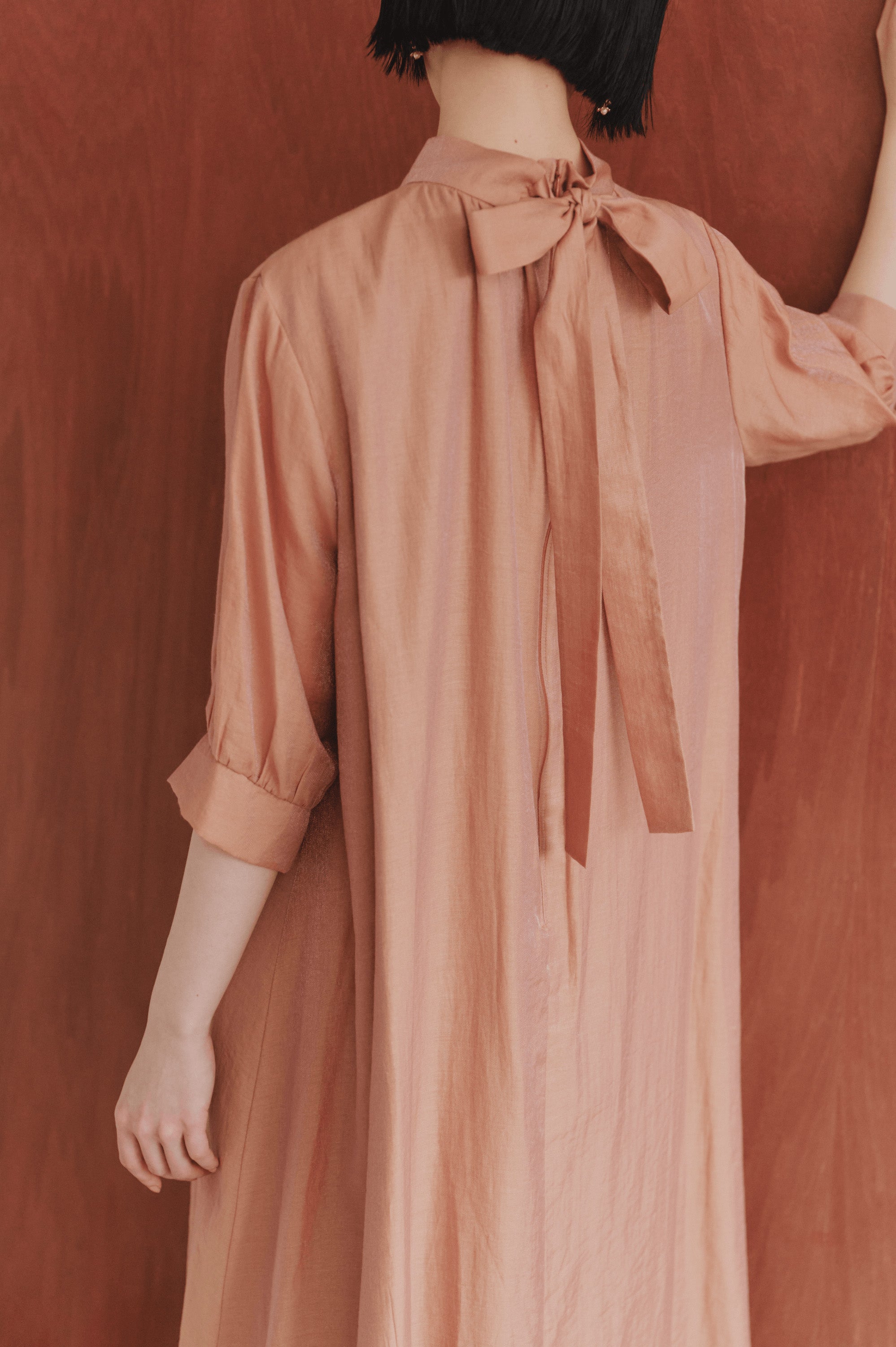 kaene シャンブレーAラインドレス / 100768 結婚式用ドレス orange | 