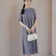 kaene パイピングレースAラインドレス / 100789 結婚式用ドレス | モデル身長170cm　着用サイズFREE ※blue着用