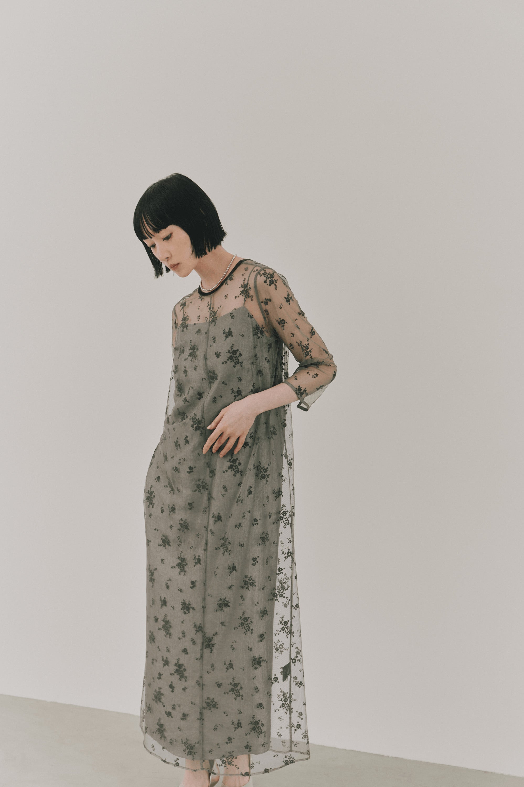 kaene フロッキーサテン2wayドレス / 101066 結婚式パーティー
