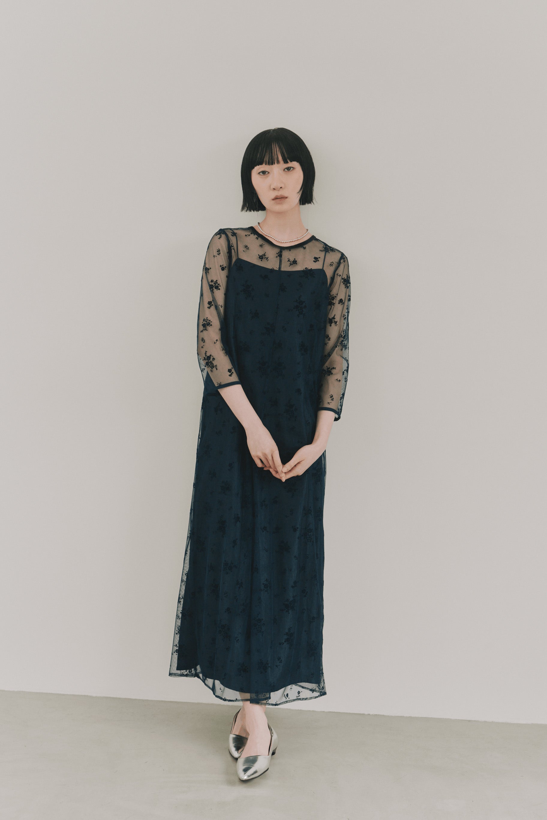 kaene フロッキーサテン2wayドレス / 101066 結婚式パーティー