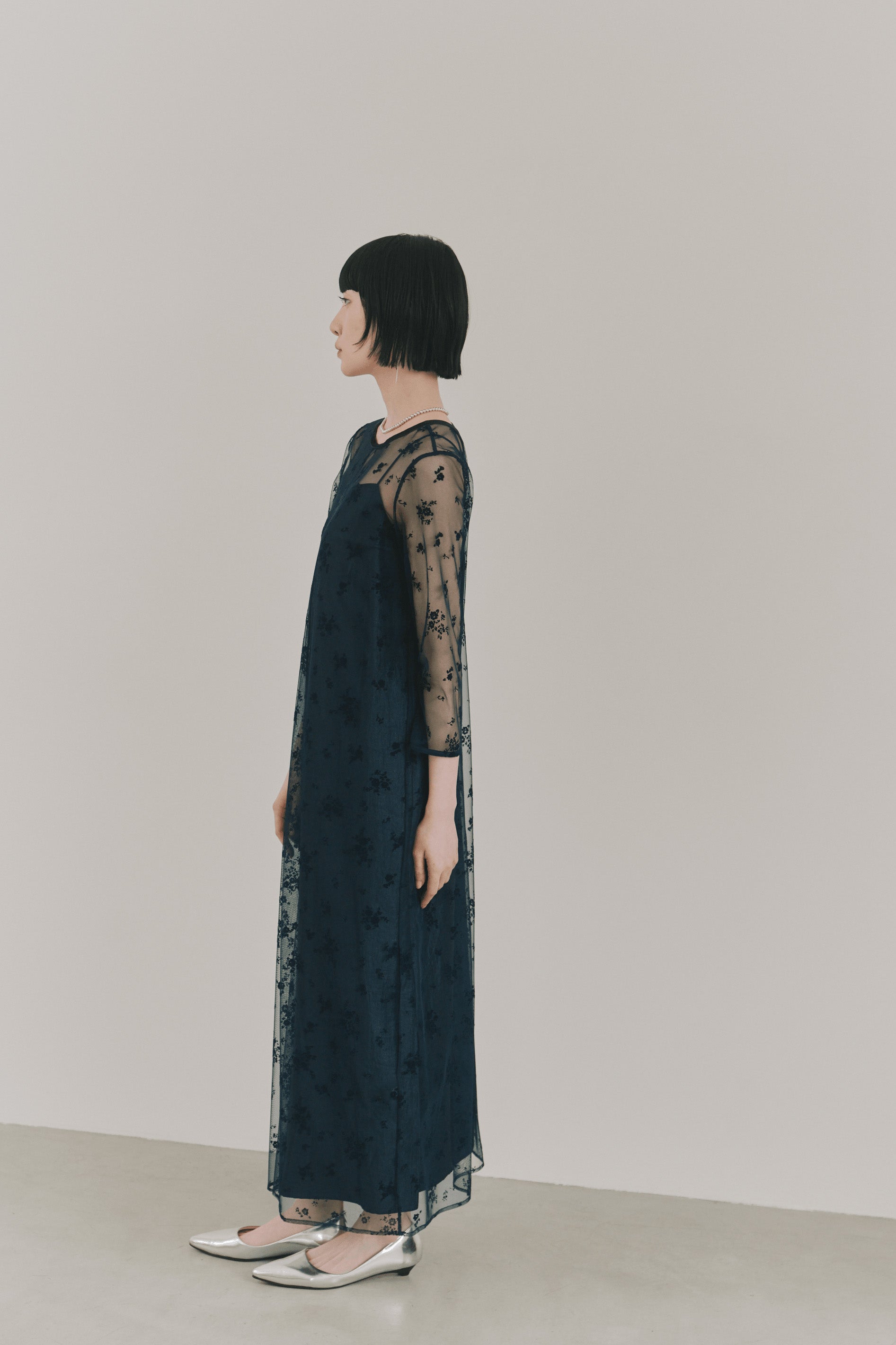 kaene フロッキーサテン2wayドレス / 101066 結婚式パーティー