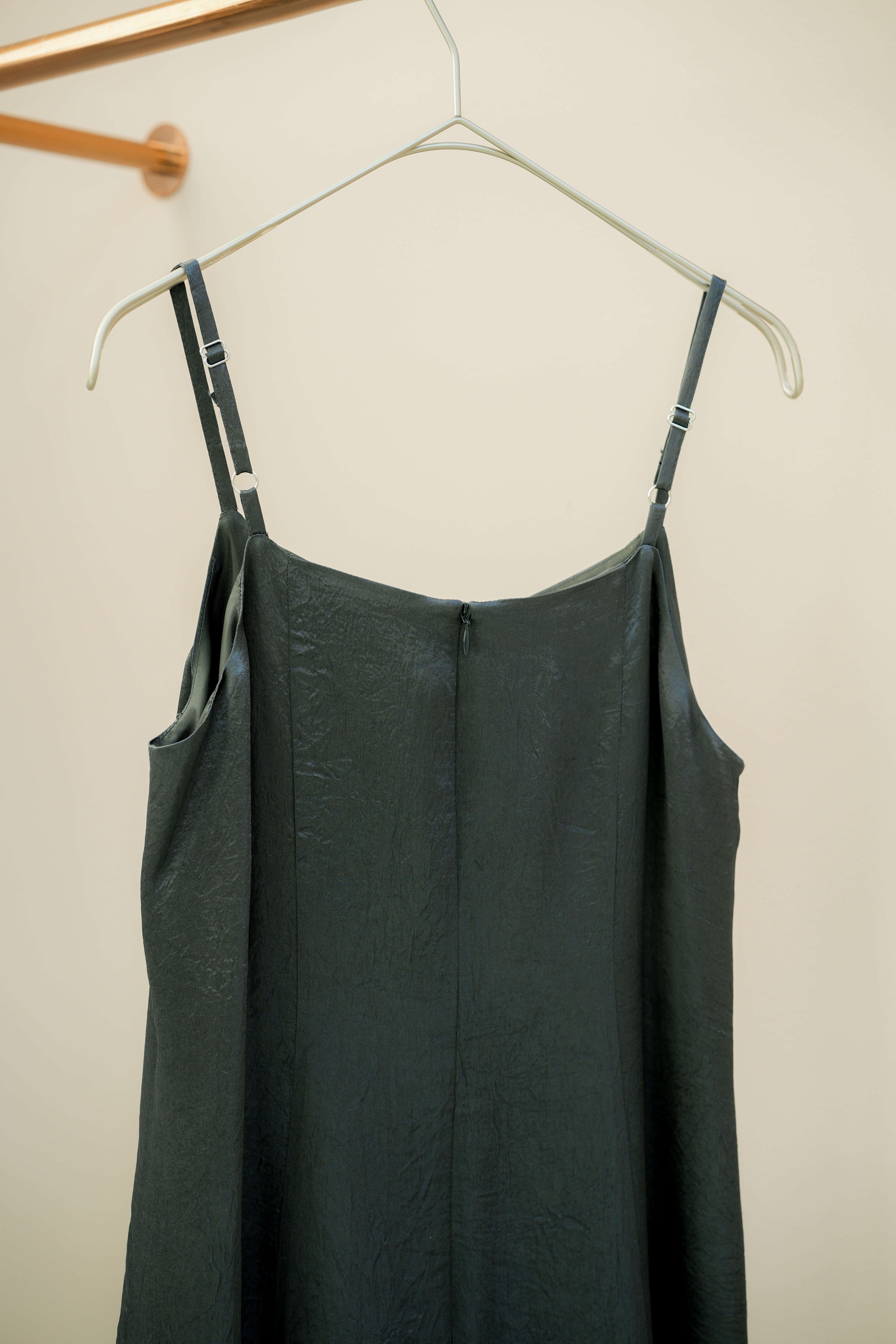 kaene シャーリングシフォンブラウスセットドレス / 101129 結婚式用ドレス charcoal