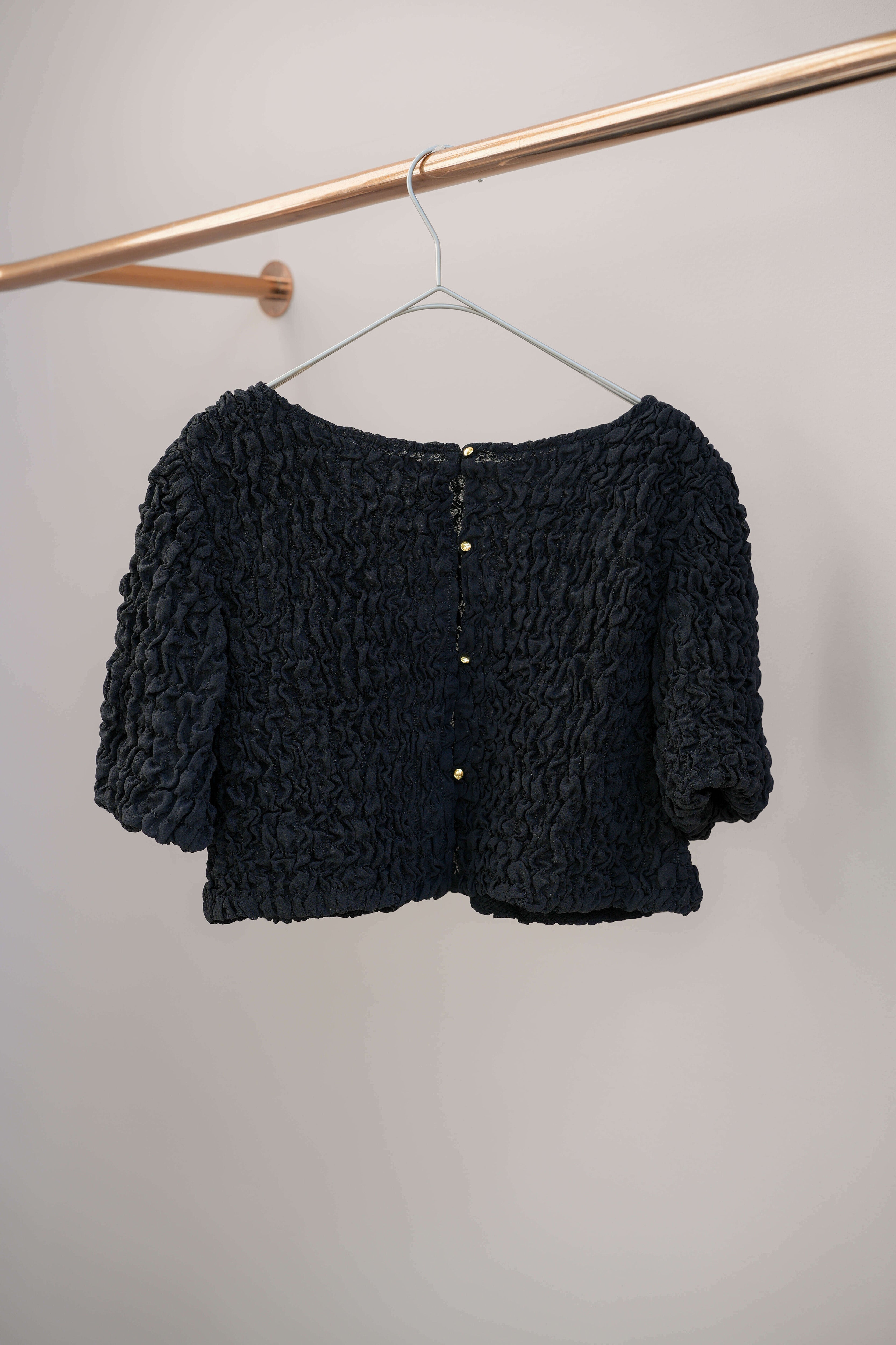 kaene シャーリングシフォンブラウスセットドレス / 101129 結婚式用ドレス charcoal