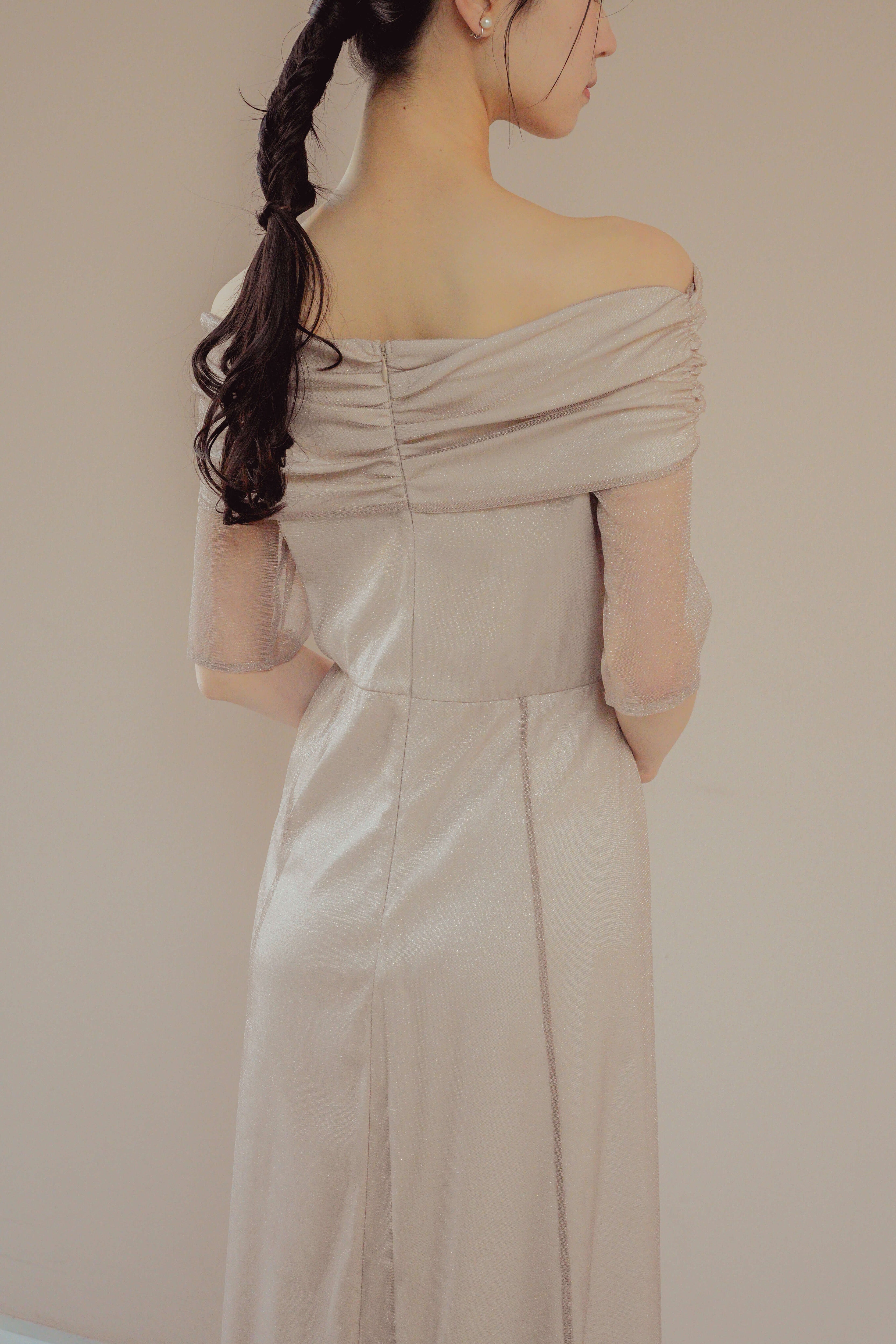 KAENE パーティドレス kaene エクラパールオフショルドレス / 101158 結婚式パーティー