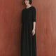 kaene　ライトシフォンミドルスリーブワンピース / 101126 夏用の喪服 フォーマル | モデル身長161cm　着用サイズM