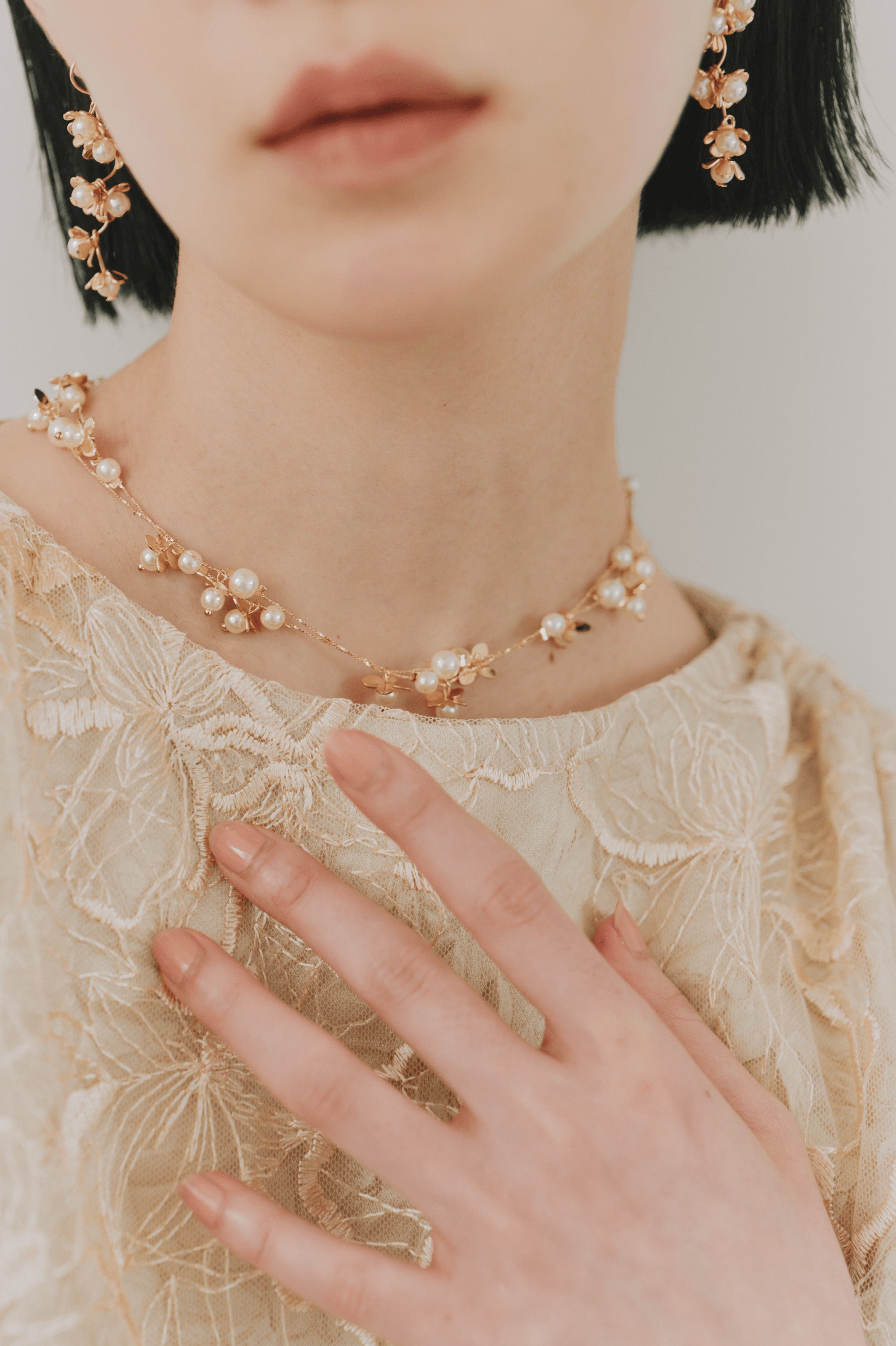 kaene　シアーブルームネックレス / 032023 結婚式用ネックレス | 