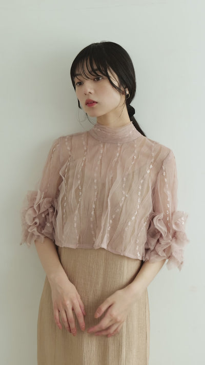 kaene  ボウタイ3wayレイヤードドレス / 101203 結婚式用ゲストドレス beige | モデル身長162cm　着用サイズS(36)  
