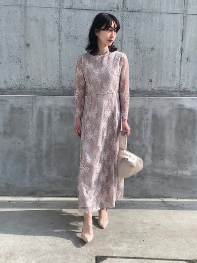 kaene】オールレースAラインワンピース | 結婚式・パーティーの