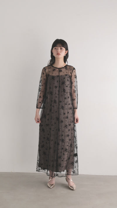 kaene フロッキーサテン2wayドレス / 101066 結婚式パーティー