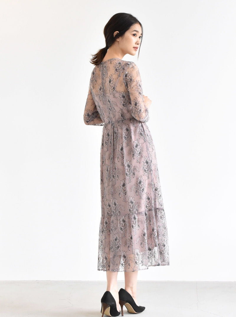 ・定価19,800円・ 美品　♡ kaene  ワンピース　ベージュ　レース